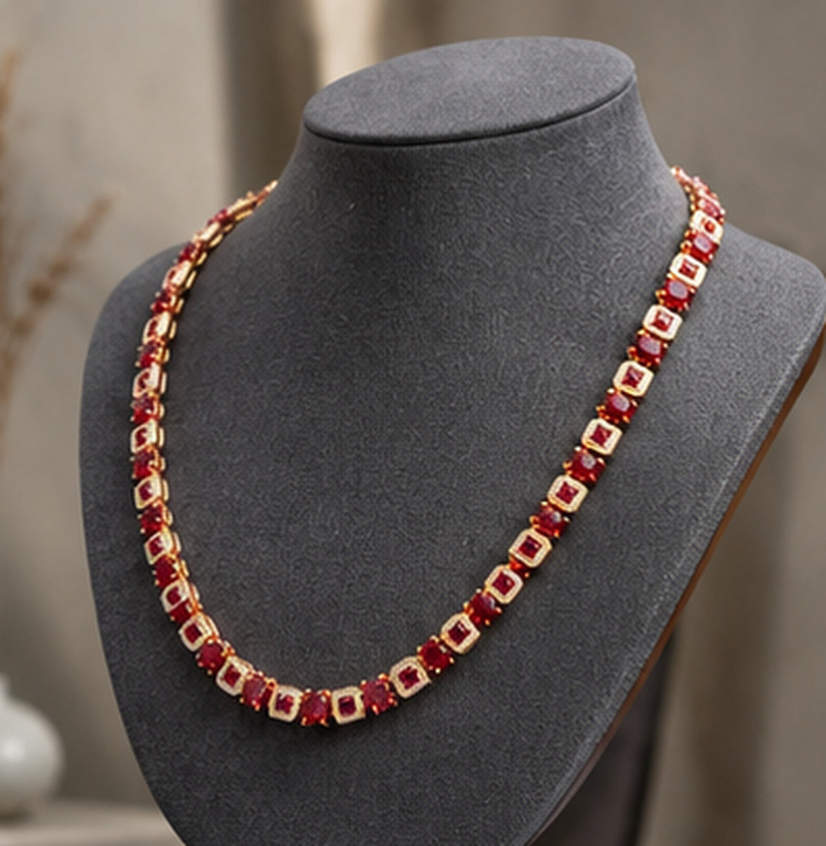 Ruby Luxe Statement Necklace